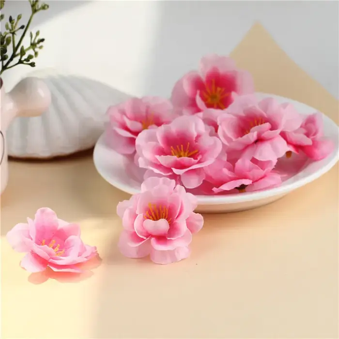 Têtes de fleurs artificielles en soie