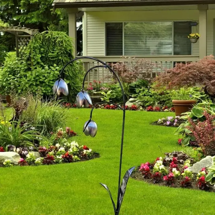 G6KF fleur vallée en métal, décoration jardin, Art en métal résistant aux intempéries, décoration extérieure fleur
