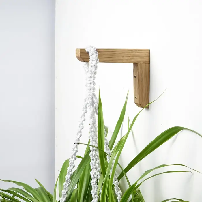 Support mural en bois pour plantes d'intérieur, gain de place, bois massif, beauté naturelle, sécuri