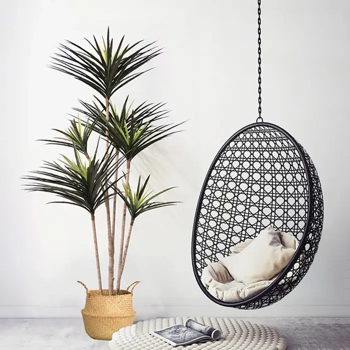 Grandes plantes de Dracaena artificielles tropicales en pot