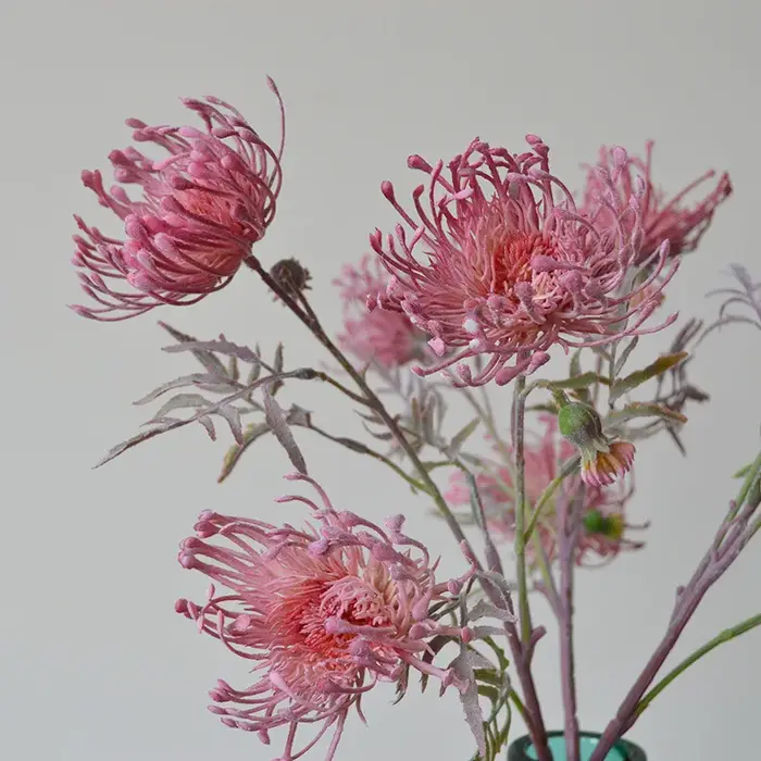 Fleurs Artificielles en Plastique Floquées
