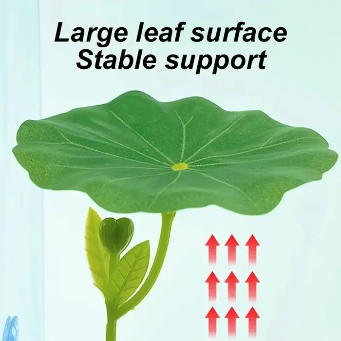 Plante d'aquarium en soie avec feuille en forme de hamac ​ Décoration fonctionnelle pour aquarium de betta