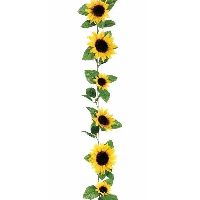 1/2/5 pièces 260cm artificiel jaune tournesol guirlande fleur vigne mariage Floral arc décor soie