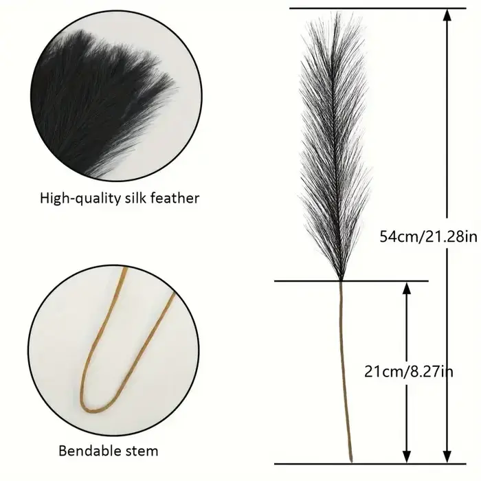 Arrangement Floral en fausse herbe de Pampas noire