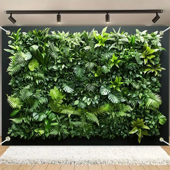 Fond vertical en tissu polyester pour mur de plantes vertes de jardin - adapté aux anniversaires