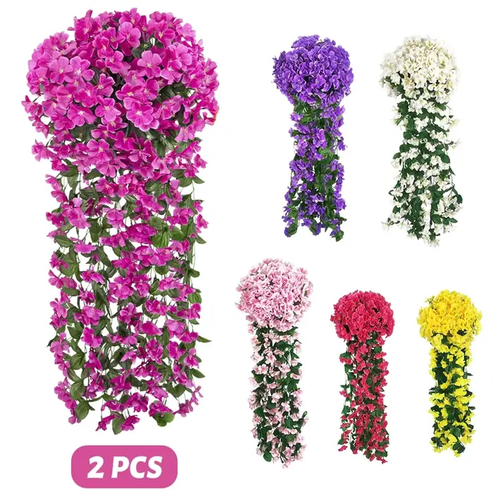 Guirlande de fleurs artificielles en lierre violet pour décoration d'arche de mariage