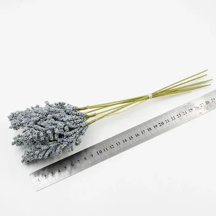 6 Pièces de Bouquet Artificiel de Spikes de Vanille Peints à la Main