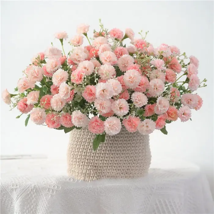 Bouquet de Fleurs Artificielles Roses dans un Vase