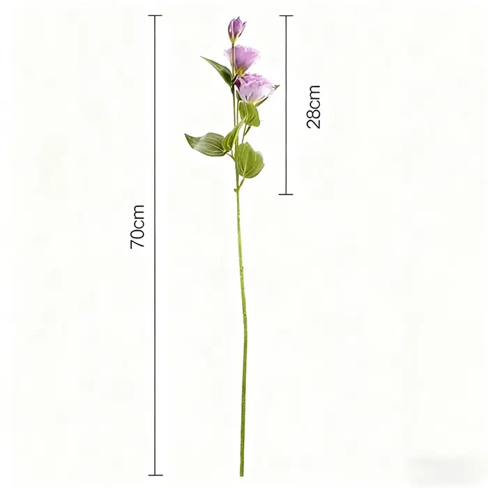1 pièces 70 cm fleur artificielle en gros Trigeminal Eustoma