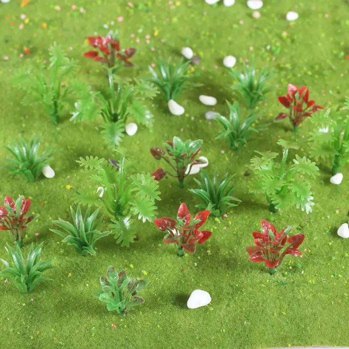 Mini modèle d'arbres à fleurs vertes