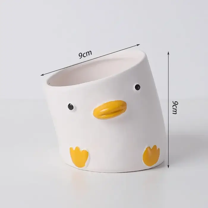 Plantes succulentes d'animaux de dessin animé, petits pots de fleurs, bureau mignon, décor à la maison personnalisé, ornements célèbres et artistiques