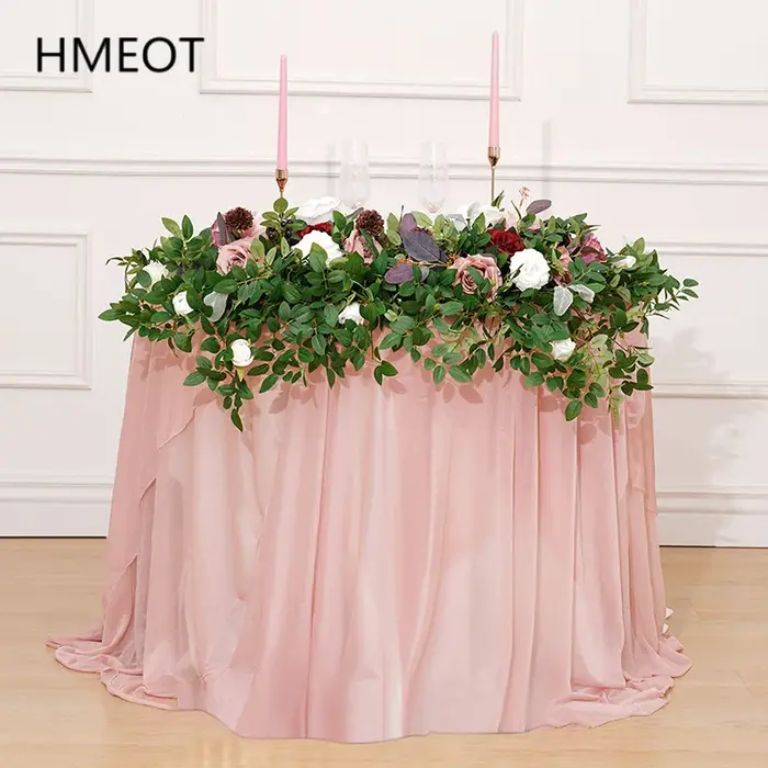 Pâte de haricots couleur Rose verdure Table fleur Photo accessoires cheminée décor mariage réception pièce maîtresse Arrangement Floral H864626