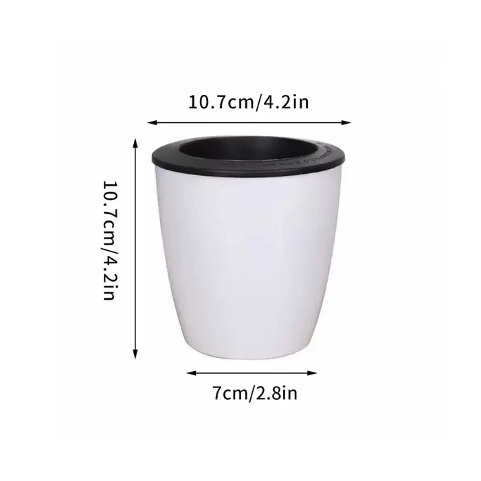 Pot de fleurs rond Double couche, stockage automatique d'absorption d'eau, Pot de jardinière hydropo