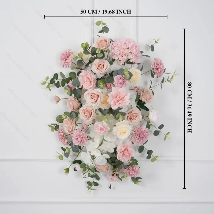 Uflower – fleurs artificielles roses, décor de mariage, arrière-plan de bienvenue, Art Floral suspen