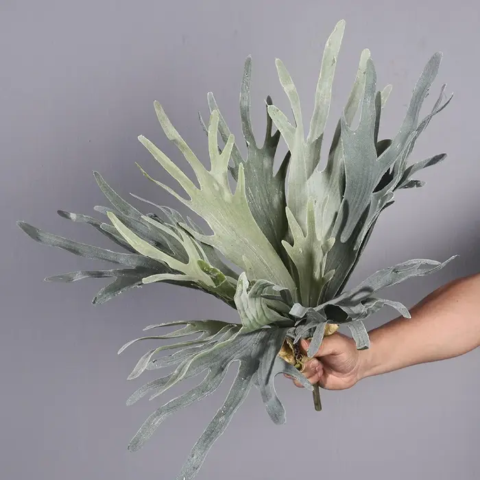 Plante artificielle de fougère cornue suspendue, fausse verdure tropicale retombante pour panier mural, décoration bohème pour la maison, le jardin et les mariages