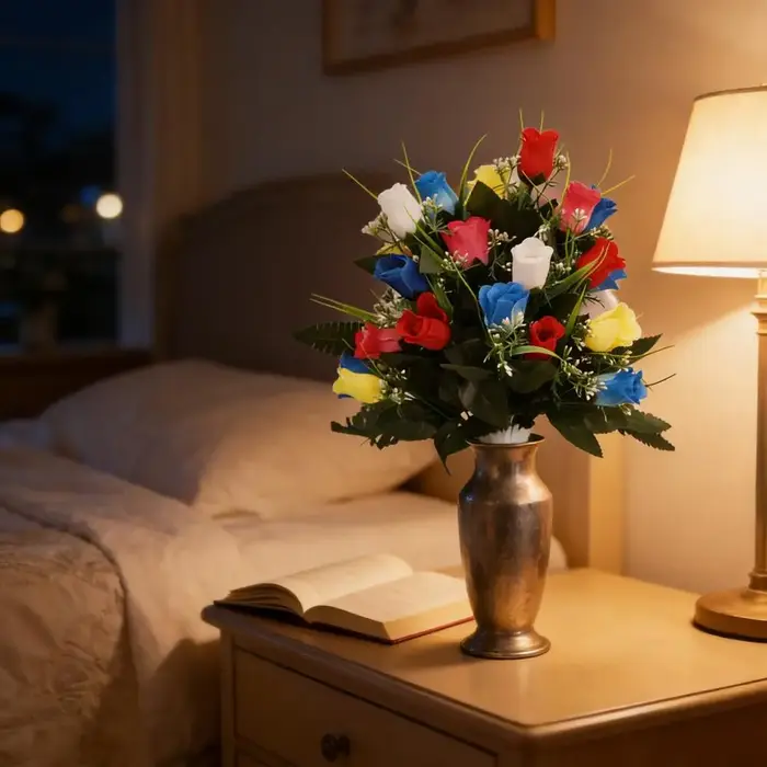 2 Pièces de Fleurs Artificielles pour Cimetière