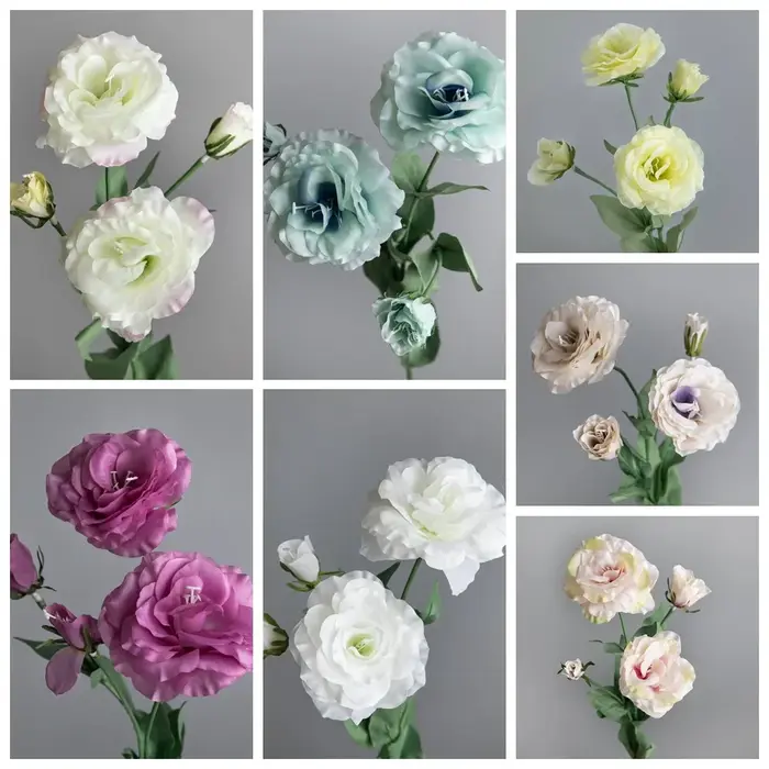 Bouquet de fleurs artificielles Eustoma