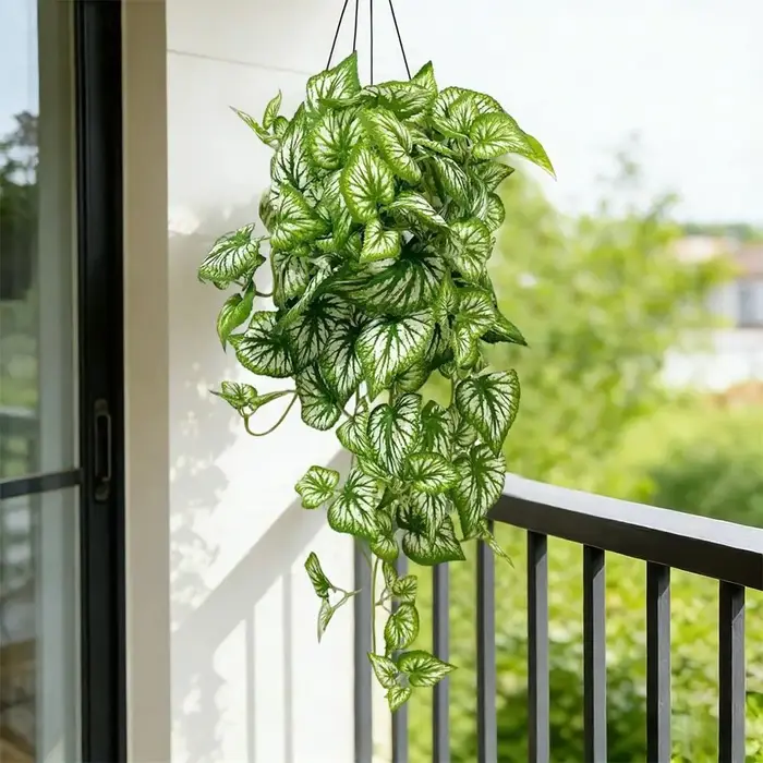 Feuilles de Perilla Vertes et Rouges Artificielles