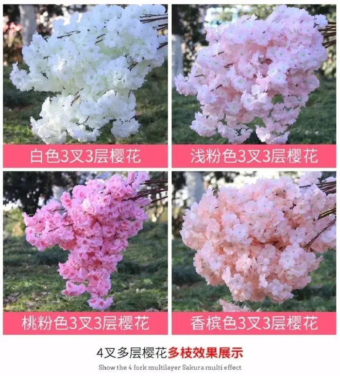 Fleurs artificielles pour décoration d'arc de mariage