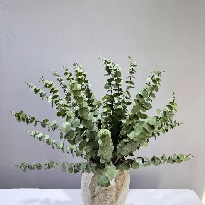 Lot de 5 bouquets d'eucalyptus artificiels en plastique