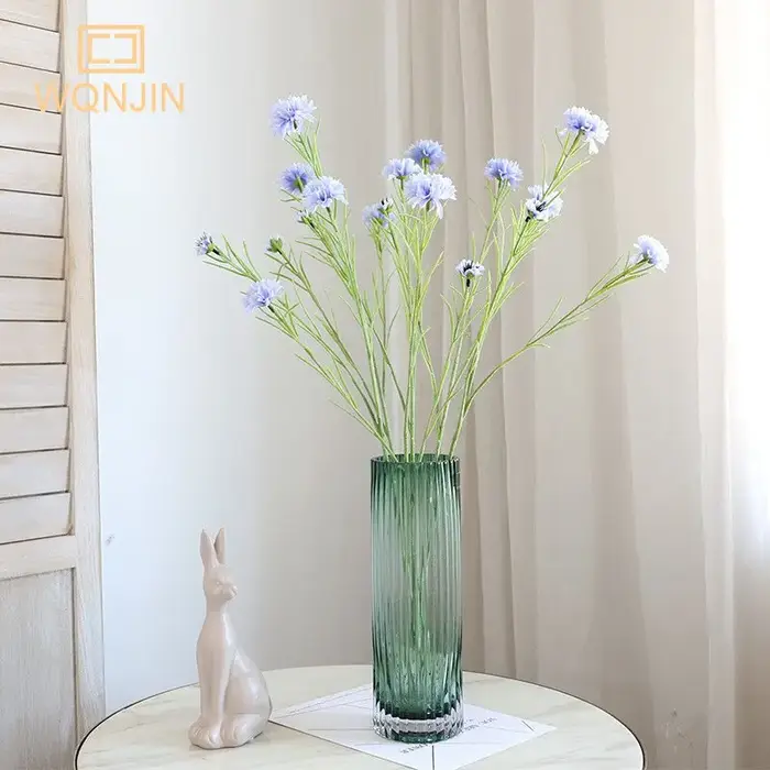Nordique bleu longue branche étoilé bleuet soie fleurs artificielles maison fête de mariage décoration Flore