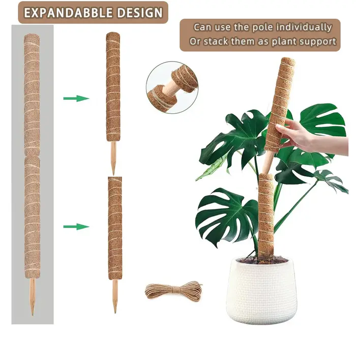 Lot de 4/8 piquets de soutien empilables pour plantes