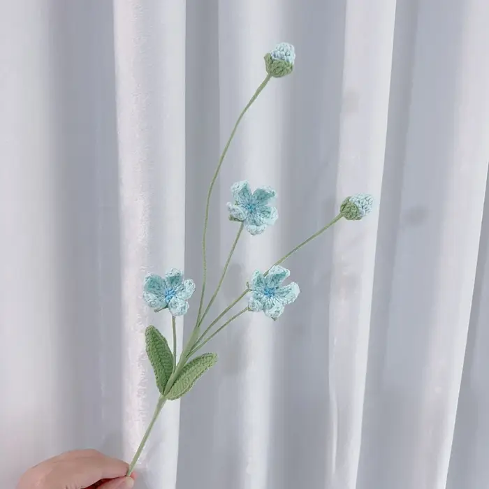 Herba Androsacis Crochet fleurs créatif tricot fleur Bouquet tissé à la main