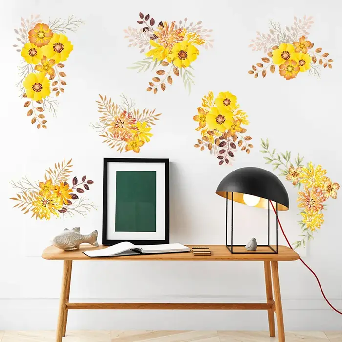 Autocollant mural en forme de grappe de fleurs