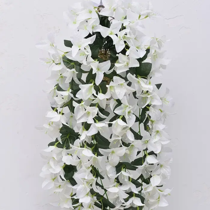 Bougainvilliers artificiels réalistes résistants aux UV, fausses fleurs en soie, plantes longues et tombantes pour décoration estivale, lianes de bougainvilliers