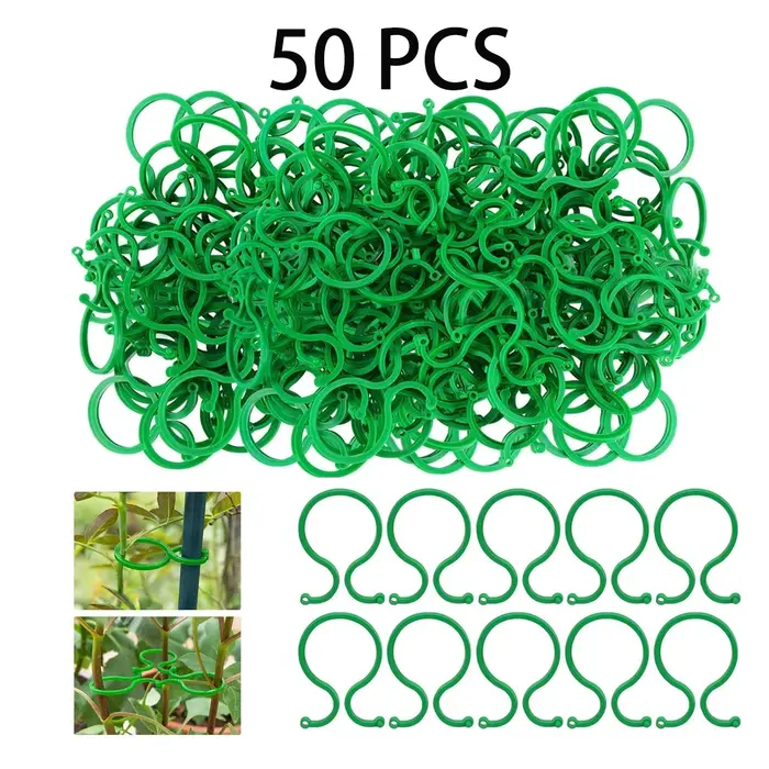 Clips de jardinage pour plantes grimpantes, 50/100/200 pièces, clips de soutien pour plantes, clips 