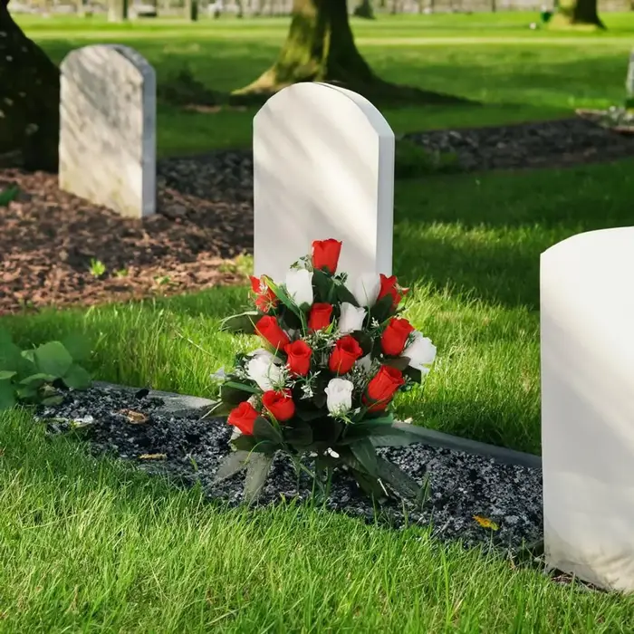 2 Pièces de Fleurs Artificielles pour Cimetière