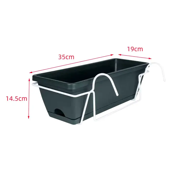 Boîte de support de plante de jardin de pot de fleur, garde-corps de pot de plante, jardinière de ba