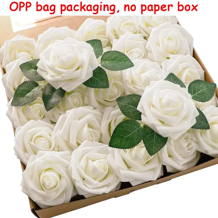 Fleurs artificielles, fausses fleurs Roses avec tige, pour bricolage, Bouquets de mariage, centres d
