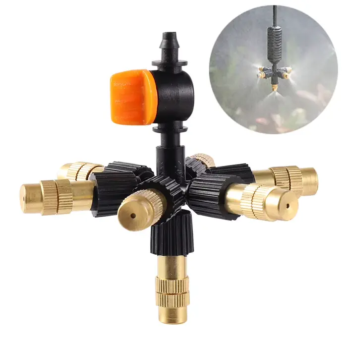 Suspendu avec Valve 4/5/6/7 voies buse de brumisation en laiton Kit d'arrosage de refroidissement pa
