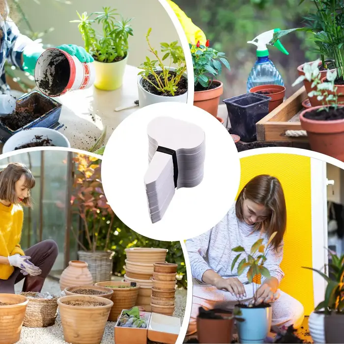 100 étiquettes de jardin blanches