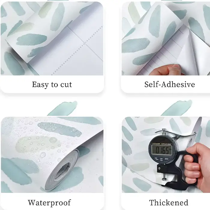 Papier peint vert blanc