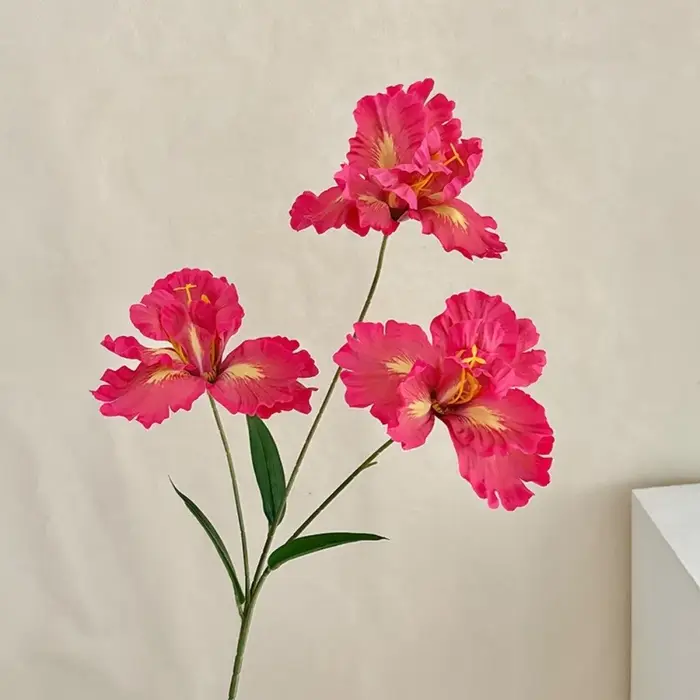 Nouveau bouquet de fleurs d'iris artificielles violettes