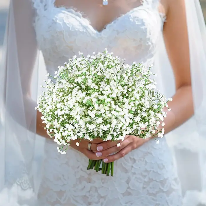 Bouquet de fleurs artificielles Gypsophila