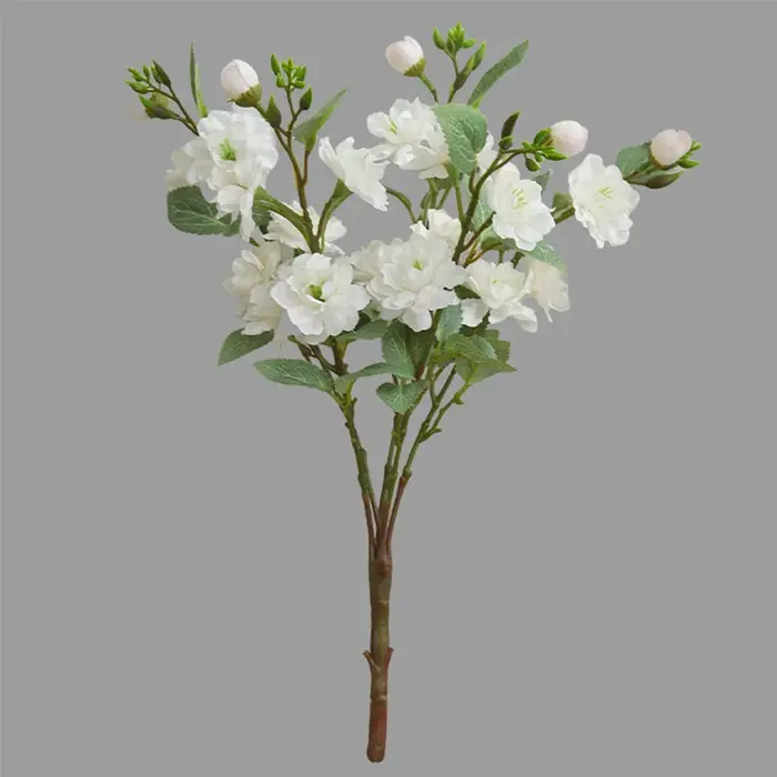 Bouquet de fleurs artificielles camélia rose en soie