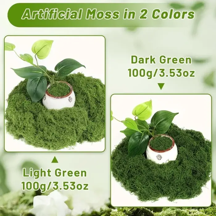 Plantes artificielles en mousse verte 30-300g