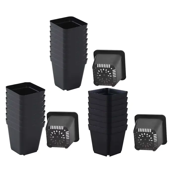 Pots pour semis, pots carrés noirs pour semis