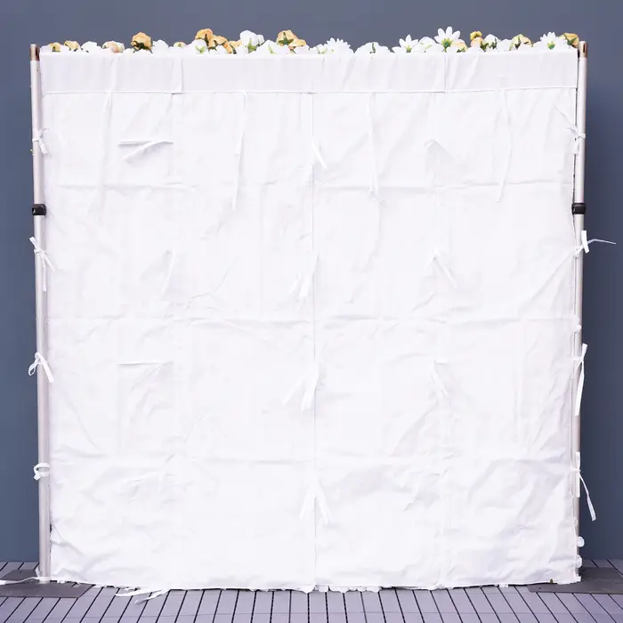 Rideau mural de fleurs artificielles Angela Flower A9077 Jaune Blanc 5D