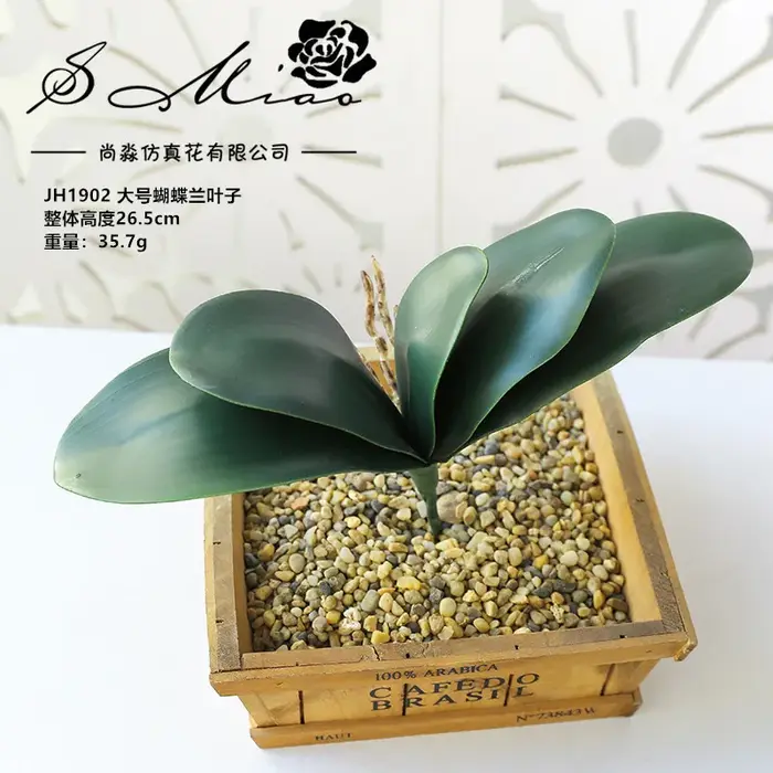 Fleur de simulation du cuir chevelu d'orchidée, mini drapeau, plante de phalaenopsis, accessoires de
