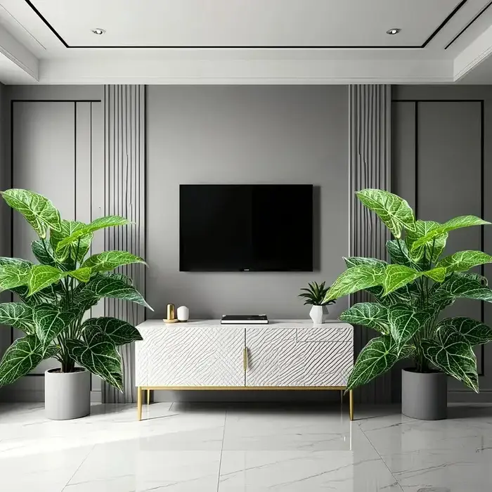 Plante artificielle Alocasia Odora à 18 têtes