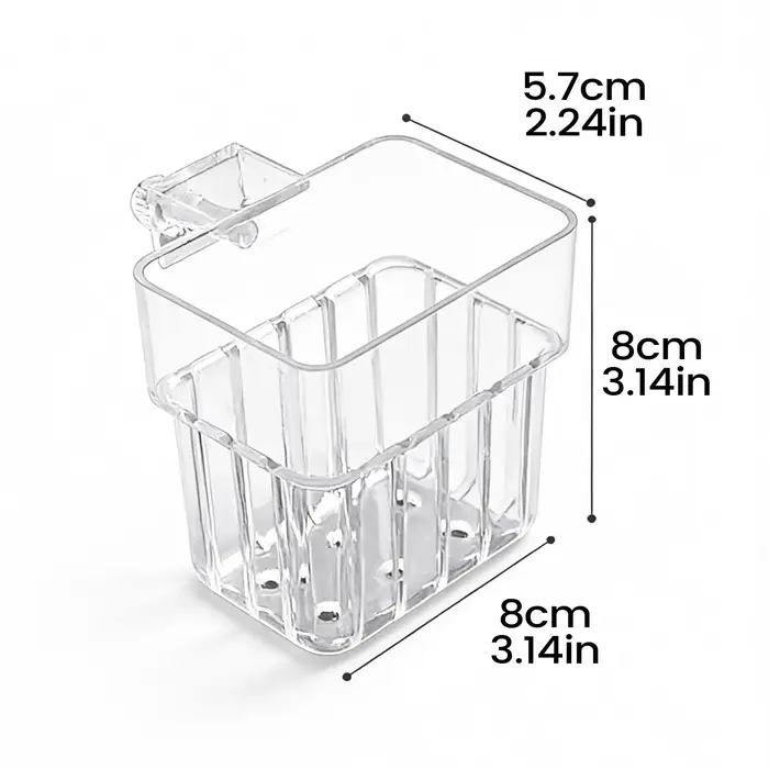 Pot de culture suspendu transparent pour plantes d'aquarium