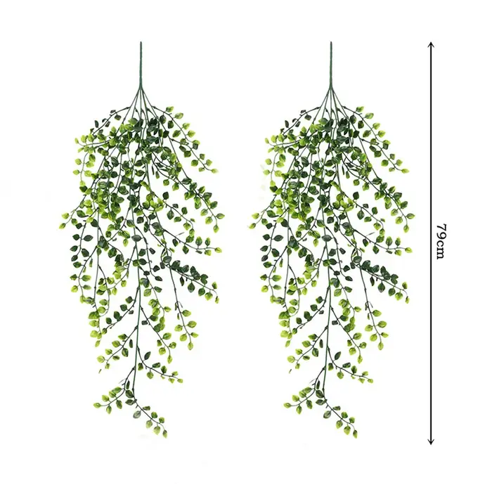 Plantes artificielles Monstera, 2 pièces, guirlande suspendue verte pour décoration murale, maison, 