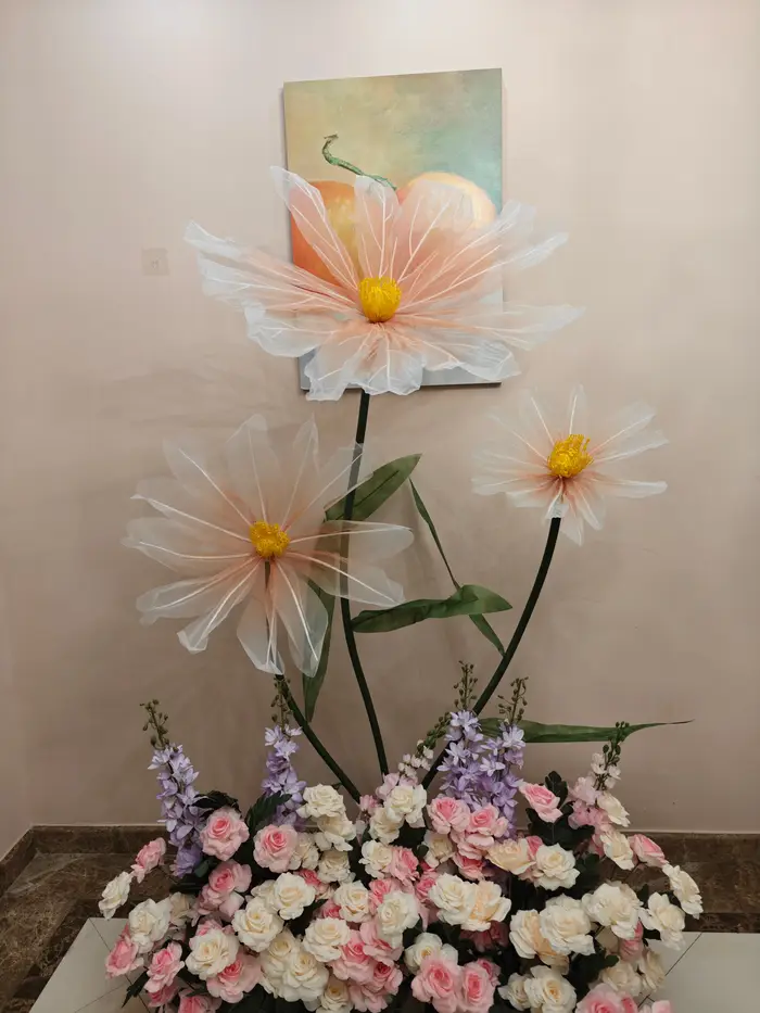 Fleur artificielle en soie pour décor de scène de mariage