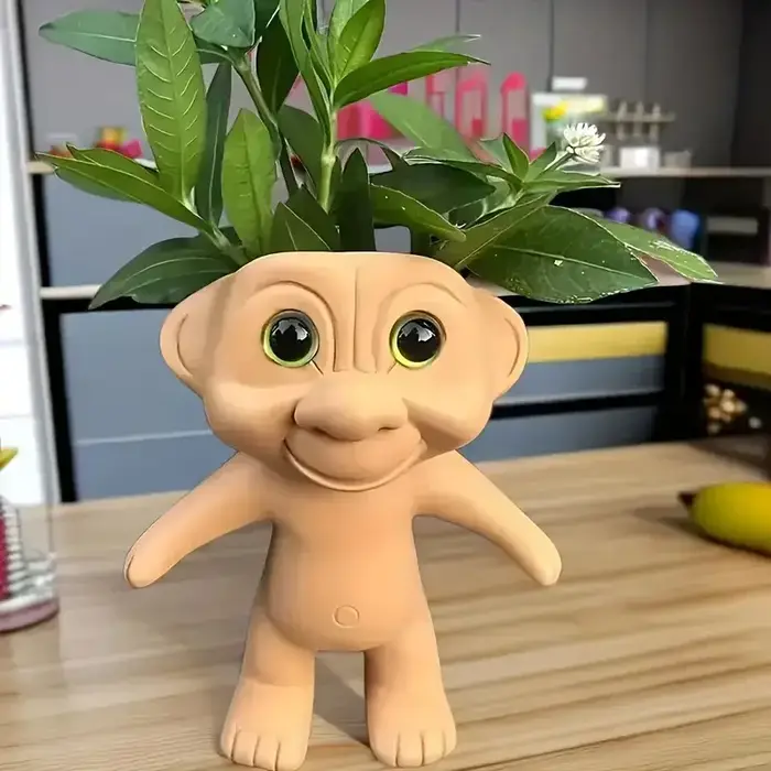 Pot de plante succulente ET Alien en résine