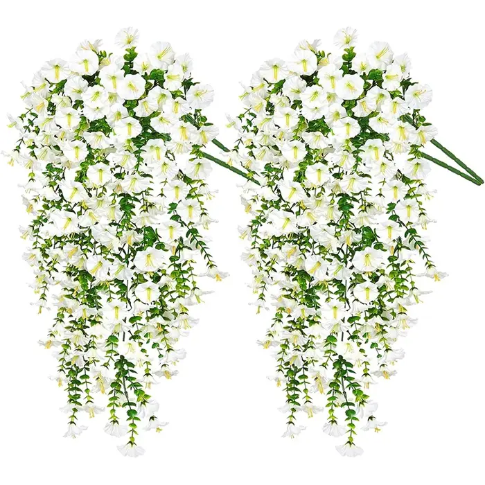 1/2Pc 75cm fleurs artificielles tenture murale fausses plantes violettes suspendues fausse fleur vignes pour la