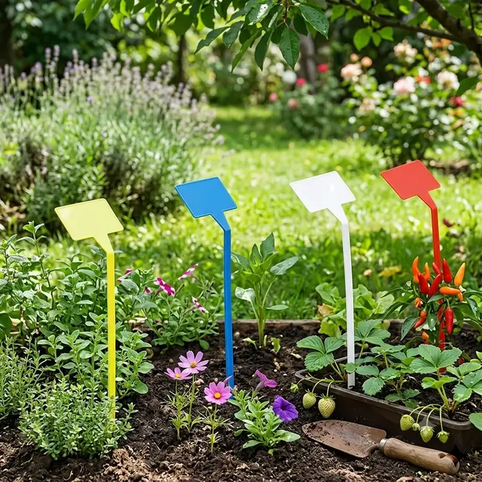 Étiquette de Jardinage en Plastique en Forme de T